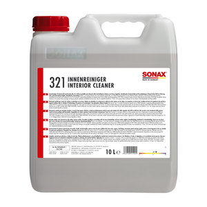 10L Kanister des SONAX InnenReiniger, ideal für die gründliche Reinigung von Polstern, Kunststoff, Vinyl und Textilien im Fahrzeuginnenraum.