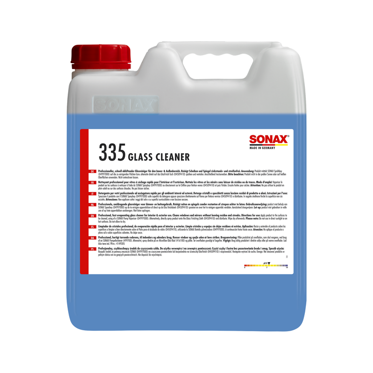 Sonax GlassCleaner 10 L – Professioneller Glasreiniger für streifenfreie Reinigung von Autoscheiben und Glasflächen.