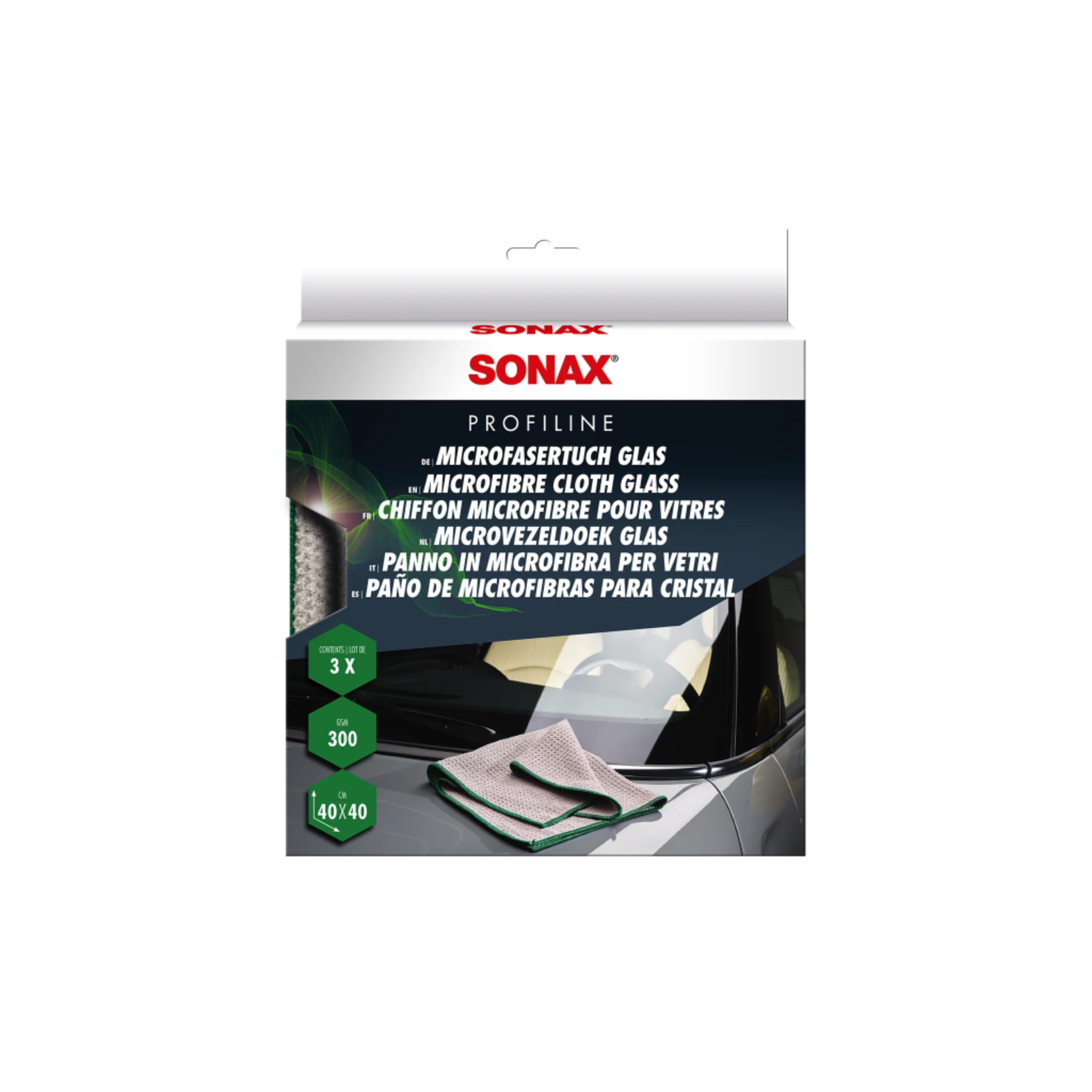 Sonax MicrofaserTuch Glas (3 Stück)