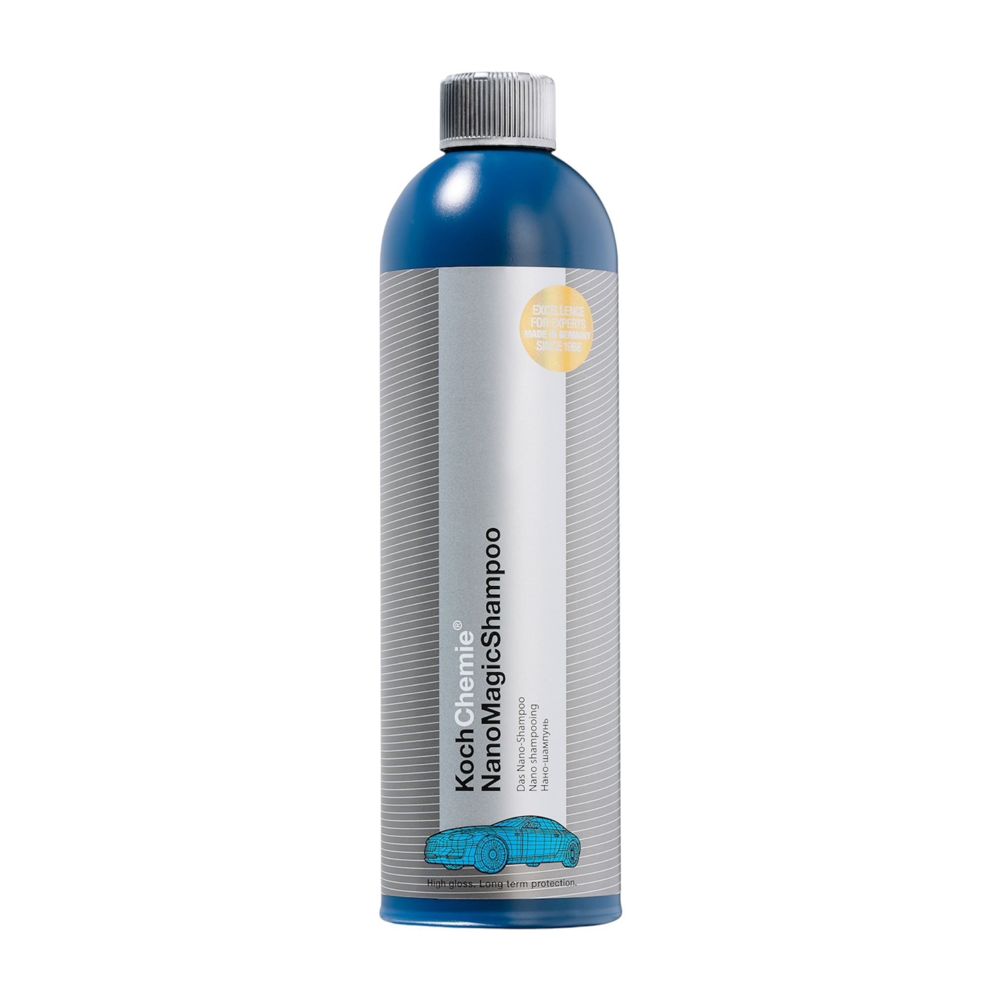 0,75L Flasche des Koch-Chemie NanoMagicShampoo, ideal zur gründlichen Glanzreinigung und Langzeitkonservierung von Fahrzeugen.