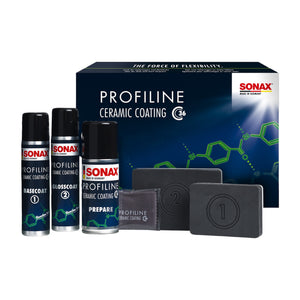 SONAX Profiline CeramicCoating CC36 Set, ideal für die umfassende Lackversiegelung und zum Schutz vor Umwelteinflüssen.