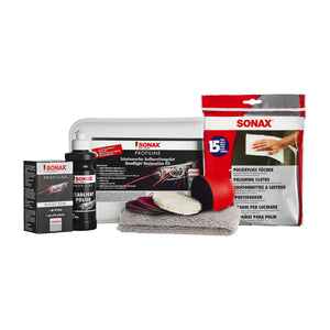 SONAX Profiline ScheinwerferaufbereitungsSet, ideal zur professionellen Aufbereitung und Pflege von Scheinwerfern