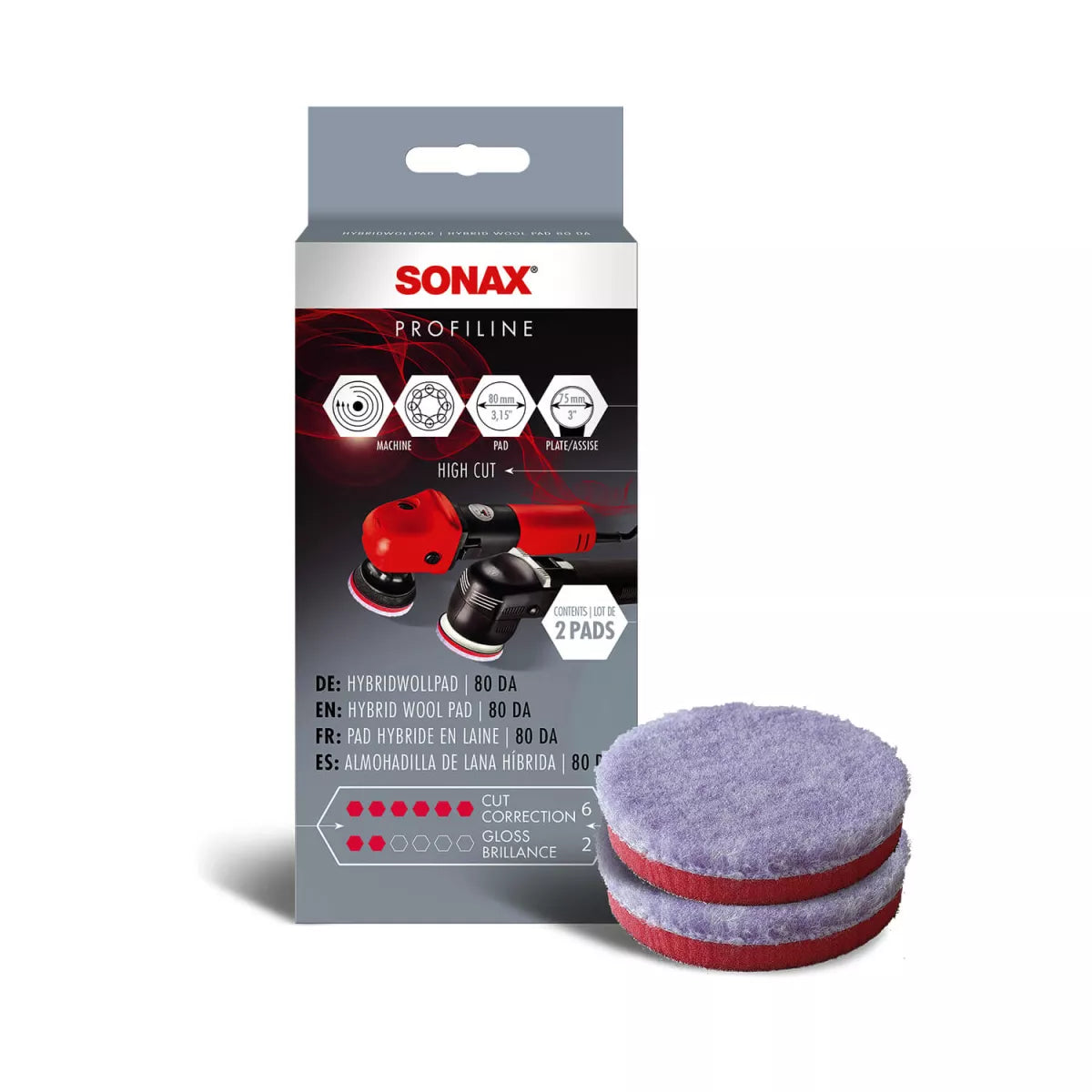 Sonax HybridWollPad DA 80mm (2Stück)