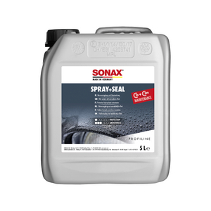 5L Kanister des SONAX Spray+Seal, ideal für die schnelle Versiegelung und den Schutz von Fahrzeuglacken