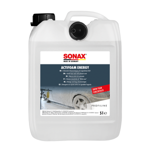 Sonax Actifoam Energy 5 L – Snowfoam Schaumreiniger für Autoaufbereitung, entfernt Schmutz auf Lack, Felgen und Motor.